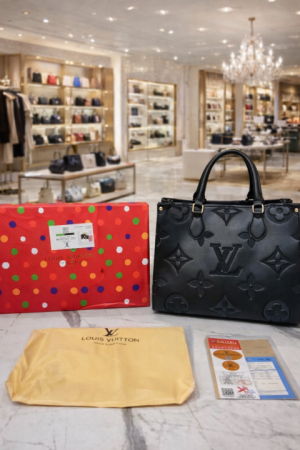 loui vuitton on the go tote bag with og box dust bag 1279 loui vuitton on the go tote bag with og box dust bag 1279
