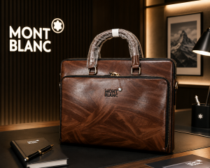 mont blanc polished premium quality laptop bag 6511
