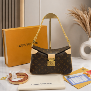louiis vuitton twinny handbag brown white monogram canvas with og box dust cover & carry bag 9055 presbyopia white