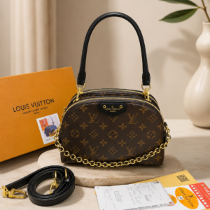 louiis vuitton be alma bag in monogram canvas top handle with og box dust cover & carry bag 60451 black monogram