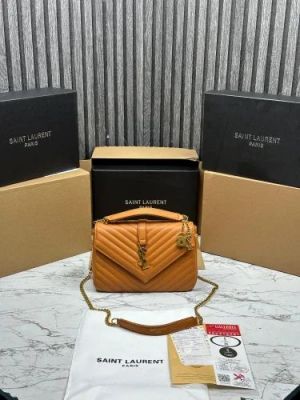 ysl saint laurent college medium chain bag khaki dubble box packing 6132 ysl saint laurent college medium chain bag khaki dubble box packing 6132