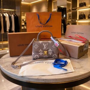 louiis vuitton madelene mm bicolor handbag with double box dustbag sling belt bill carrybag 6599