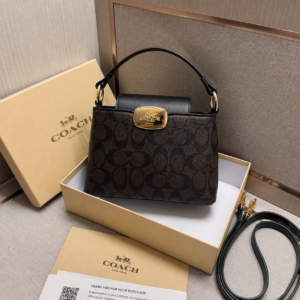 coac mollie signature bucket bag with extra long sling and carry bag & og box 6613