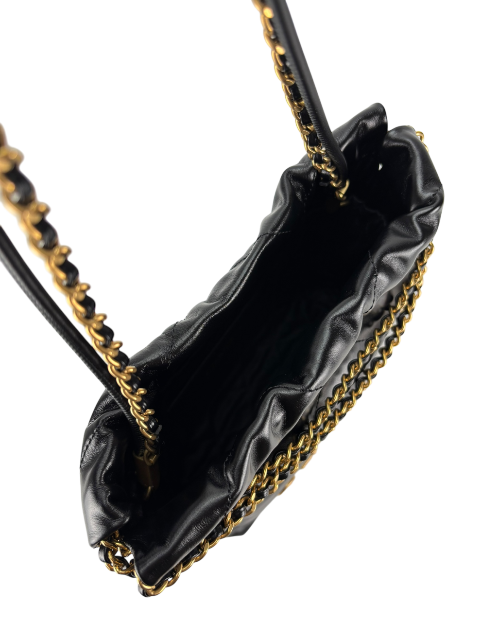 chane pre owned 22 chain hobo quilted calfskin mini crossbody bag with box 6620 chane pre owned 22 chain hobo quilted calfskin mini crossbody bag with box 6620