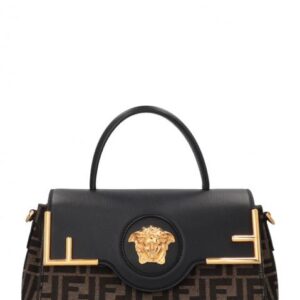 fend women fendace la medusa medium handbag brown with box 6527
