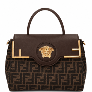 fend women fendace la medusa medium handbag brown with box 6628
