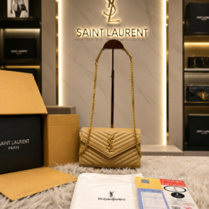 ysl saint laurent grain de poudre matelasse chevron medium monogram with dubble box 6611