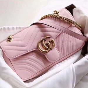 gucc marmont sling bag premium quality with box(green box)5974