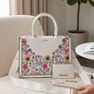 alddo floral design handbag with box 6684
