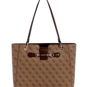guess deauville pearl canvas tote bag 6398