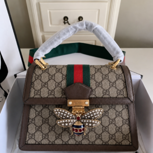 gucc bee queen margaret gg hand bag with box carrybag 312