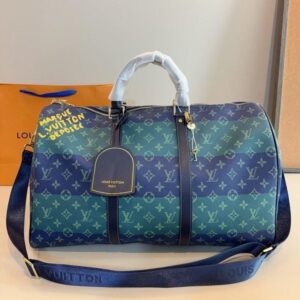 louiis vuittoon keepall bandoulire 50 bag with dust cover high quality lock & key 40399