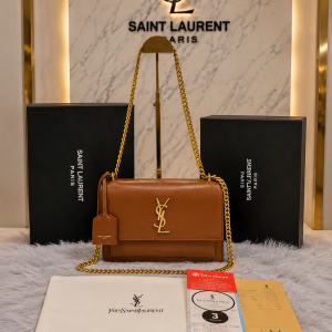 ysl saint laurent sunset medium chain shoulder bag with box dustbag bill 6618