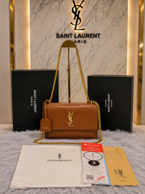 ysl saint laurent sunset medium chain shoulder bag with box dustbag bill 6618 ysl saint laurent sunset medium chain shoulder bag with box dustbag bill 6618