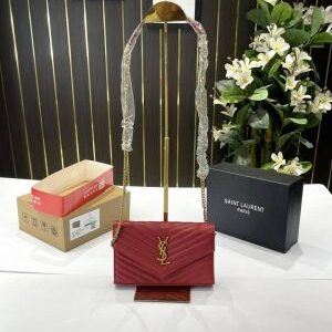ysl saint laurent college medium chain bag khaki dubble box packing 6451