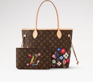 loui vuitton lv x takashi murakami neverful handbag with box 6671