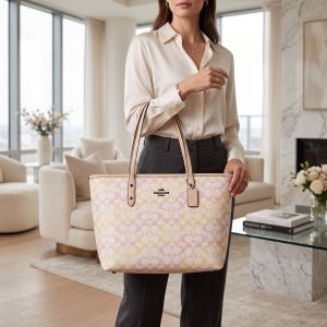 coac tote bag with box 6673
