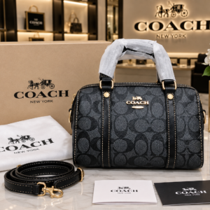 coac rowan speedy mini duffle bag with box 6748