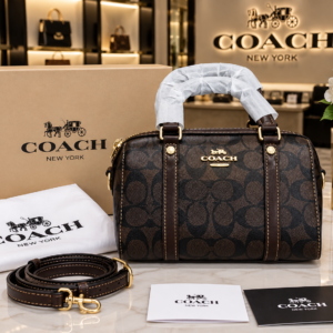 coac rowan speedy mini duffle bag with box 6749