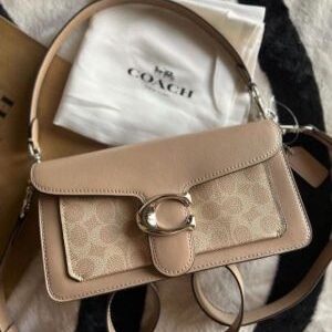 coac tabby 26 shoulder bag& dust bag (beige cream) 5228