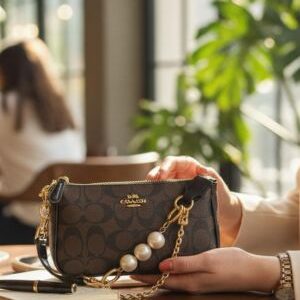 coac nolita classy flowe patch sling bag with box 5805